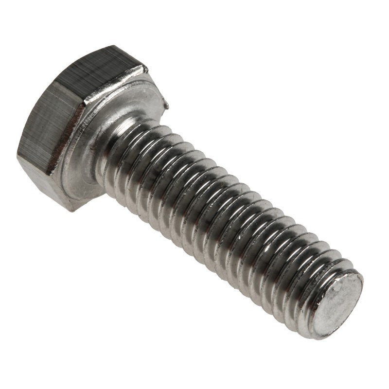 1 Bag of 50 - Plain Stainless Steel Hex, Hex Bolt, M6 x 20mm
