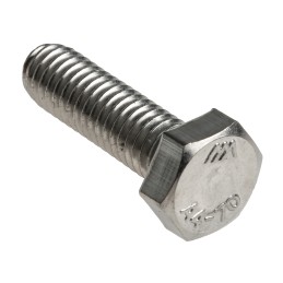 1 Bag of 50 - Plain Stainless Steel Hex, Hex Bolt, M6 x 20mm