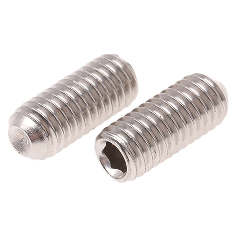 1 Bag of 50 - Plain Stainless Steel Hex Socket Set M5 x 12mm Grub Screw