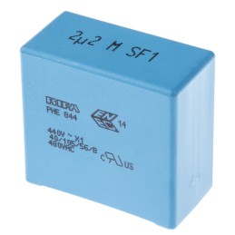 84 pcs - KEMET PHE844 Metallised Polypropylene Film Capacitor, 440 V ac, 480 V ac, ±20%, 2.2μF, Through Hole