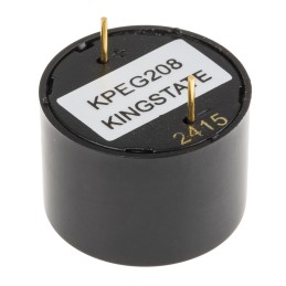 1 pcs - RS PRO 83dB Through Hole Continuous Internal Piezo Buzzer, 24 (Dia.) x 17.5mm, 3V dc Min, 20V dc Max