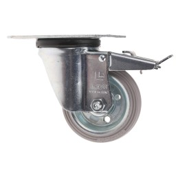 1 pcs - LAG Braked Swivel Castor Wheel, 60kg Capacity, 80mm Wheel