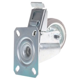 1 pcs - LAG Braked Swivel Castor Wheel, 60kg Capacity, 80mm Wheel