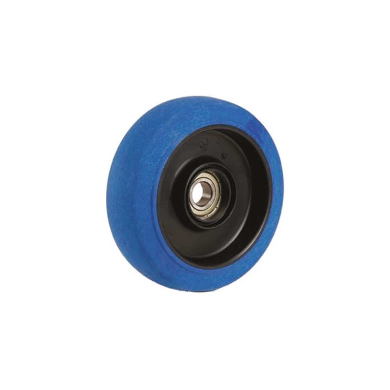 1 pcs - Flexello Blue Rubber Non-Marking Trolley Wheel, 180kg