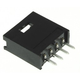 1000 pcs - TE Connectivity AMPMODU MOD II Series Straight Through Hole PCB Header, 4 Contact(s), 2.54mm Pitch, 1 Row(s), Shroude