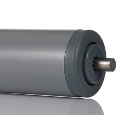 1 pcs - Bosch Rexroth Plastic Round Conveyor Roller 40mm Dia. x 325mm L, 150N Load Capacity Zinc Plated Steel, 8mm Spindle,