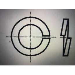 200 X Washer, spring, M7, D12.8mm, h1.6mm, steel, Plating: zinc, BN: 762