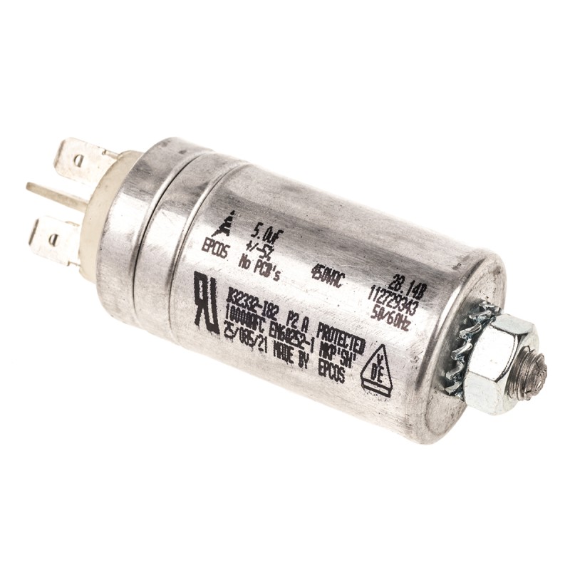 1 pcs - Epcos B32332 Polypropylene Film Capacitor, 450V ac, ±5%, 5μF, Stud Mount