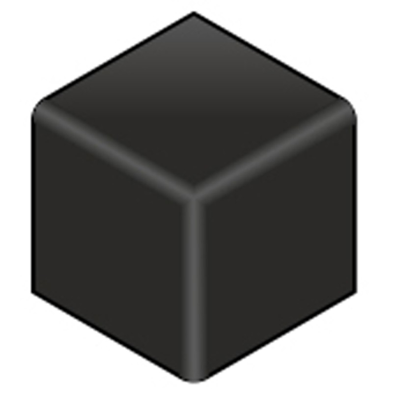 1 pcs - Bosch Rexroth Black Polypropylene Corner Bracket Cap, 40 x 40R Strut Profile, 10mm Groove