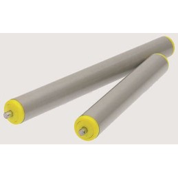 1 pcs - Interroll PVC Round Conveyor Roller Spring Loaded 40mm Dia. x 250mm L, 155N Load Capacity Zinc Plated Steel, 10mm