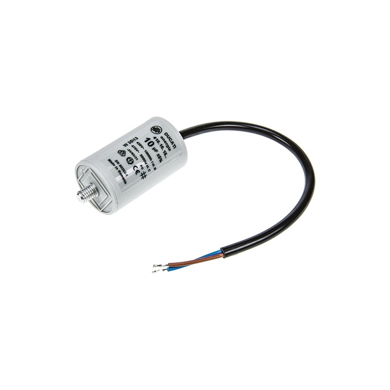 100 pcs - Ducati Energia 4.16.10 Polypropylene Film Capacitor, 400 - 500V ac, ±5%, 10μF, Stud Mount