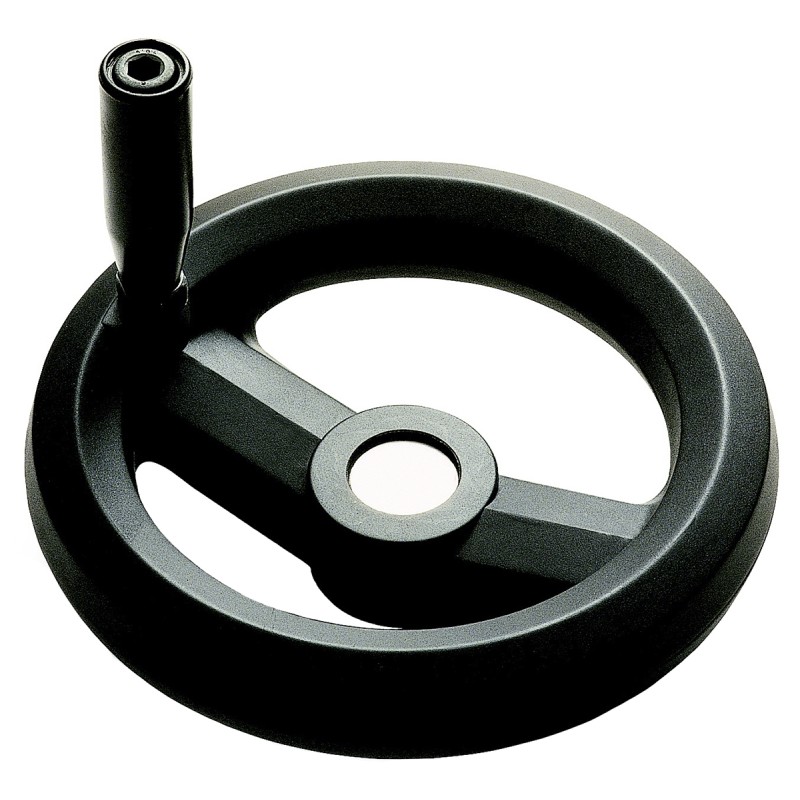 1 pcs - RS PRO Black Technopolymer Hand Wheel, 80mm diameter