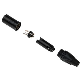 1 pcs - Neutrik Cable Mount XLR Connector, Male, 50 V, 3 Way, Silver Plating