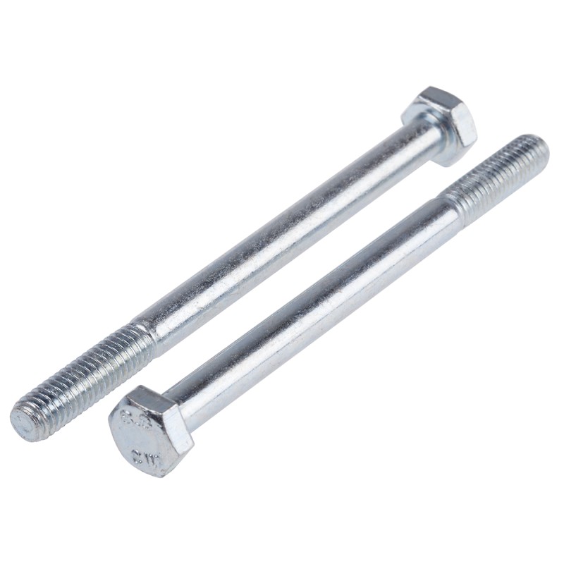 1 Bag of 50 - Bright Zinc Plated Steel, Hex Bolt, M6 x 80mm