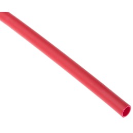 1 Bag of 1 - RS PRO Halogen Free Heat Shrink Tubing, Red 2.4mm Sleeve Dia. x 1.2m Length 2:1 Ratio