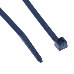 1 Bag of 100 - HellermannTyton Cable Tie, 150mm x 3.5 mm, Blue Metal Detectable, Pk-100