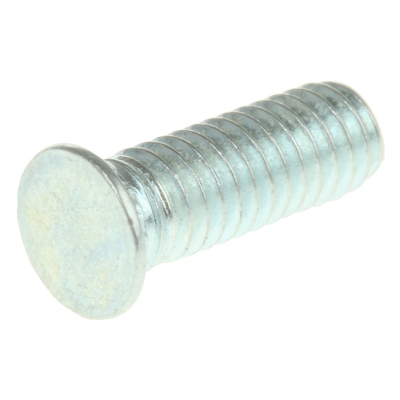 1 Bag of 50 - RS PRO Steel Zinc plated & clear Passivated Self Clinching Stud, M4, length-12mm