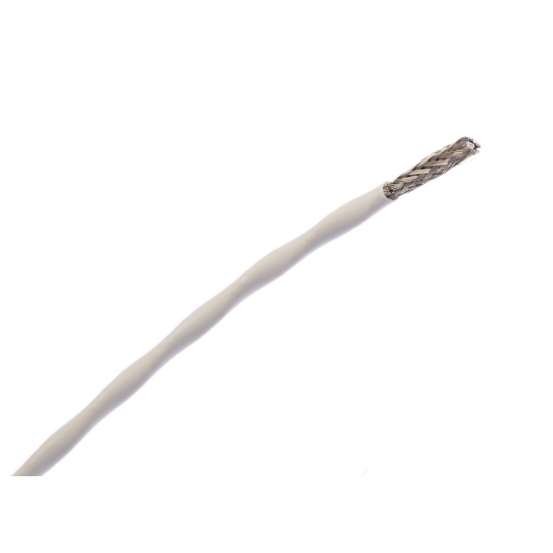 1 Reel of 100 M - TE Connectivity Twisted Pair Data Cable, 1 Pairs, 0.38 mm², 2 Cores, 22 AWG, Screened, 100m, White Sheath