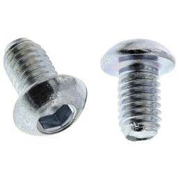 1 Bag of 50 - RS PRO Bright Zinc Plated Steel Hex Socket Button Screw, ISO 7380, M6 x 10mm