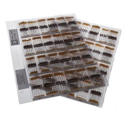 1 pcs - Nova, CCR-03 Metal Oxide, Through Hole 48 Resistor Kit, with 810 pieces, 0.22 - 47KΩ