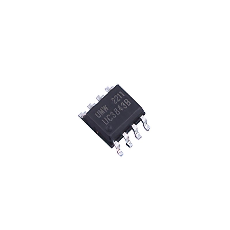 10 pcs : UC3843B - SOP-8 AC-DC CONTROLLERS & REGULA