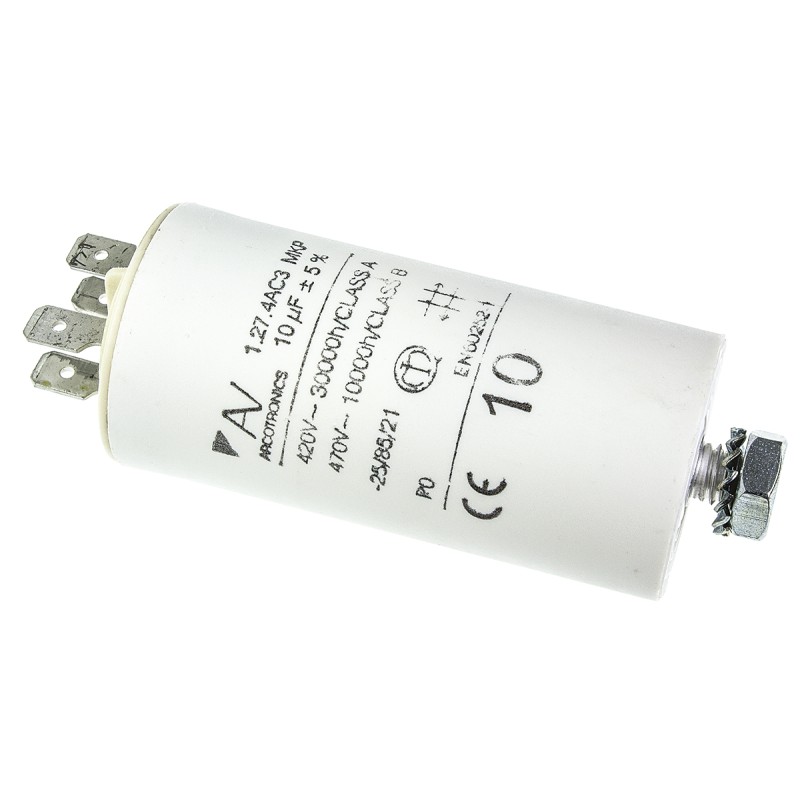 1 pcs - KEMET C27 Metallised Polypropylene Film Capacitor, 470V ac, ±5%, 10μF, Chassis Mount