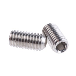 1 Bag of 50 - Plain Stainless Steel Hex Socket Set M5 x 10mm Grub Screw