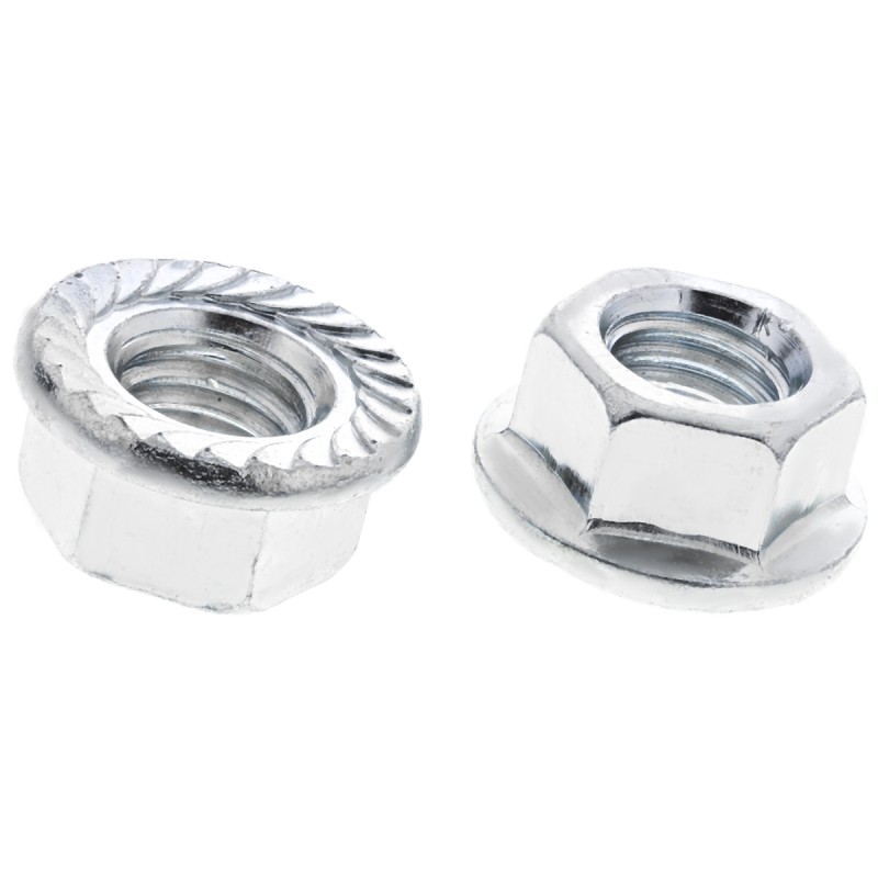 1 Bag of 50 - RS PRO, Bright Zinc Plated Steel Flanged Hex Nut, DIN 6923, M10