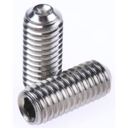 1 Bag of 50 - Stainless Steel Hex Socket Set M5 x 12mm Grub Screw