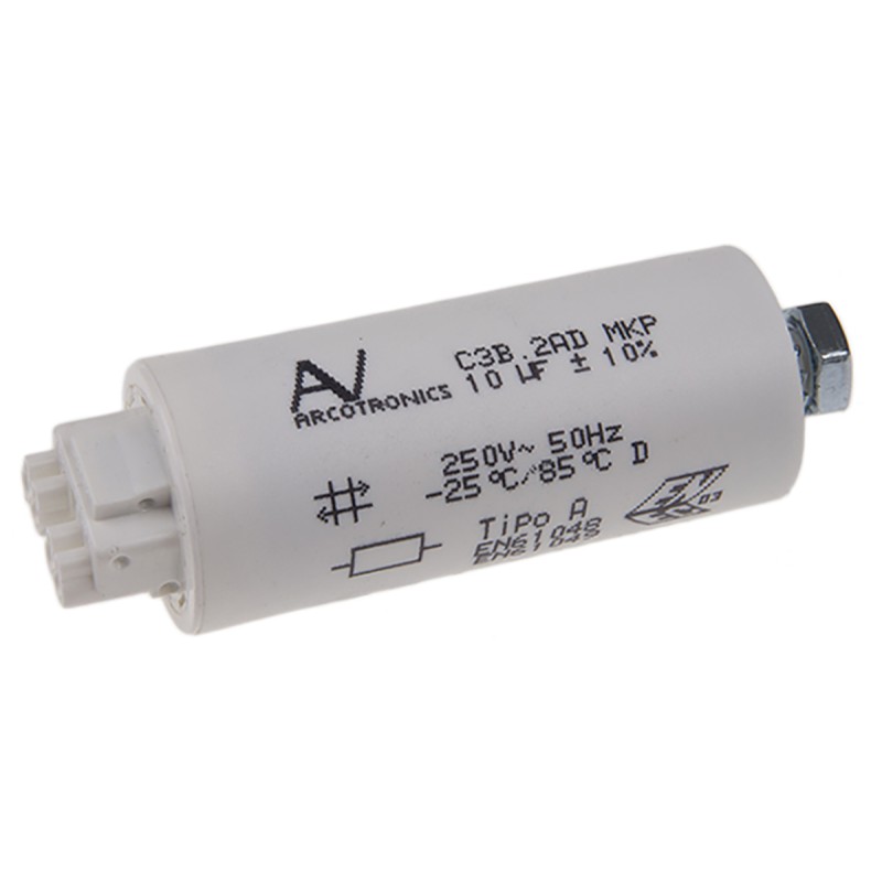 1 pcs - KEMET 10μF Polypropylene Capacitor PP 250V ac ±10% Tolerance Cable Mount C3B Series