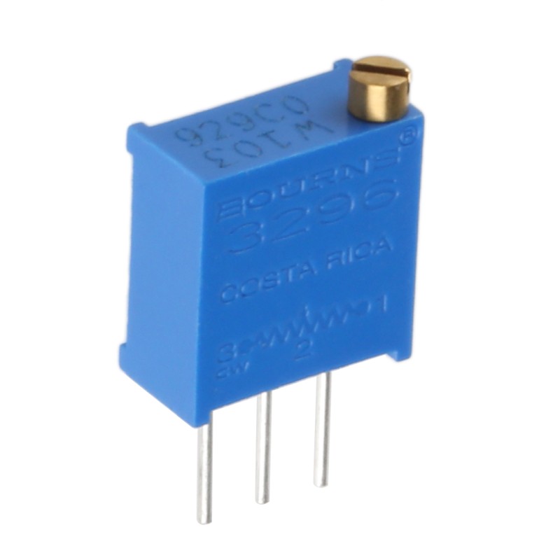 1 pcs - 10kΩ, Through Hole Trimmer Potentiometer 0.5W Top Adjust Bourns, 3296