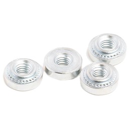 1 Bag of 50 - RS PRO Clear Passivated, Zinc Steel Clinch Nut, M3