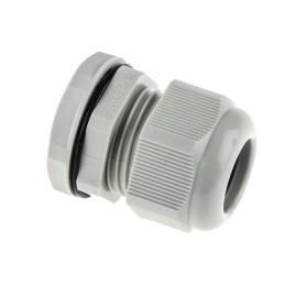 10 pcs - RS PRO Grey Nylon Cable Gland, M25 Thread, 13mm Min, 18mm Max, IP68