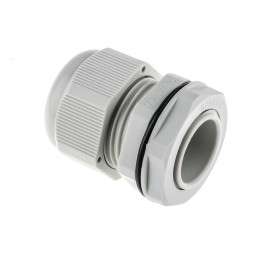 10 pcs - RS PRO Grey Nylon Cable Gland, M25 Thread, 13mm Min, 18mm Max, IP68