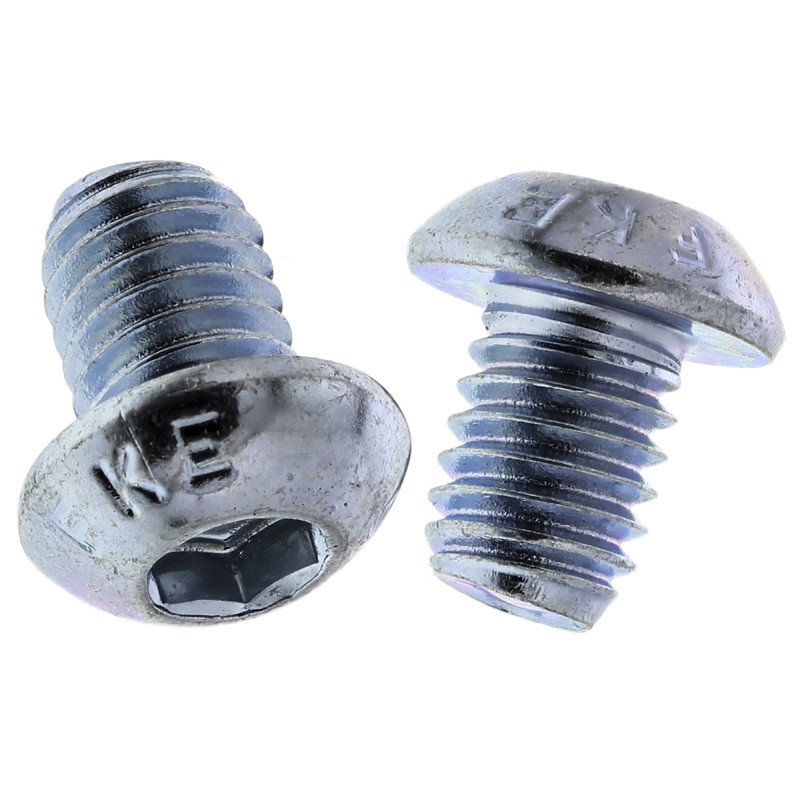 1 Bag of 50 - RS PRO Bright Zinc Plated Steel Hex Socket Button Screw, ISO 7380, M6 x 8mm