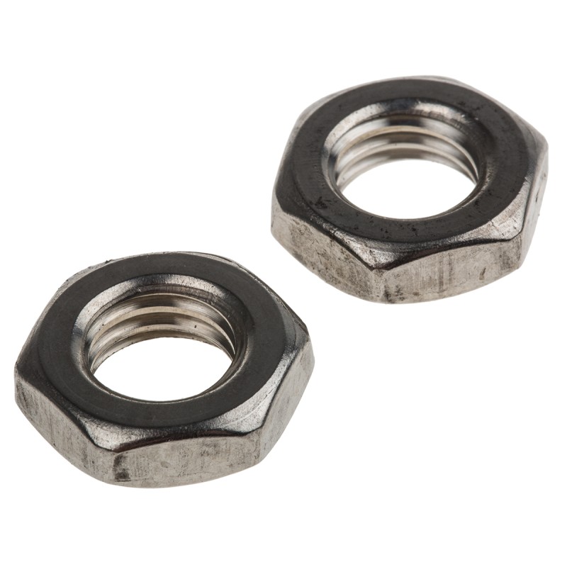 1 Bag of 50 - RS PRO, Plain Stainless Steel Hex Nut, DIN 439, M12