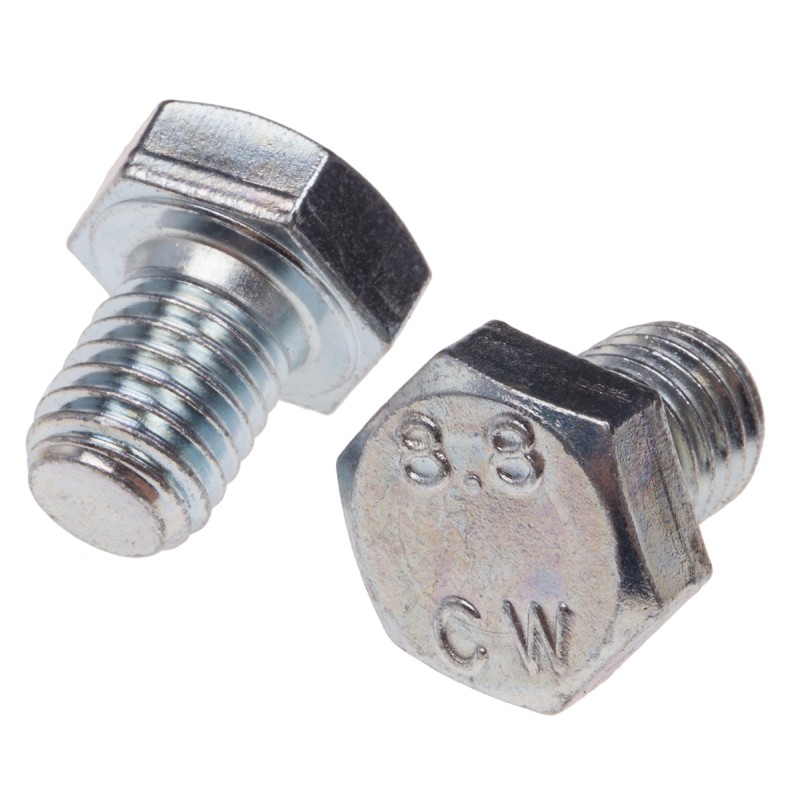 1 Bag of 50 - Zinc Plated Steel Hex, Hex Bolt, M12 x 16mm