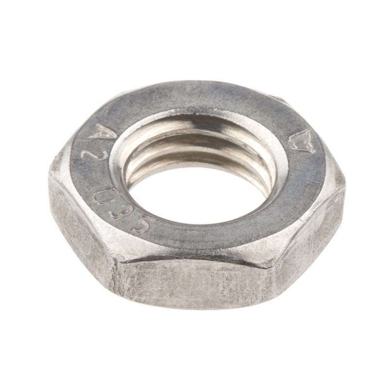 1 Bag of 50 - RS PRO, Plain Stainless Steel Hex Nut, DIN 439B, M12
