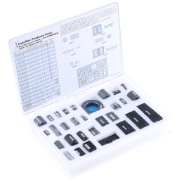 1 pcs - Fair-Rite 71 piece Ferrite Kit Includes Clips, Flat Cable Core, Flat Cable Snap-Its, Round Cable Cores, Round Cable