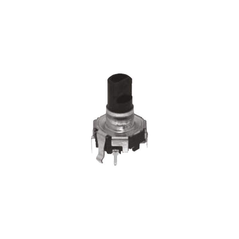 1 pcs - Alps Alpine 15 Pulse Incremental Mechanical Rotary Encoder with a 5.975 mm Flat Shaft (Not Indexed), Through Hole