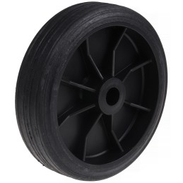 1 pcs - Tente Black Rubber Ageing Resistant Trolley Wheel, 125kg