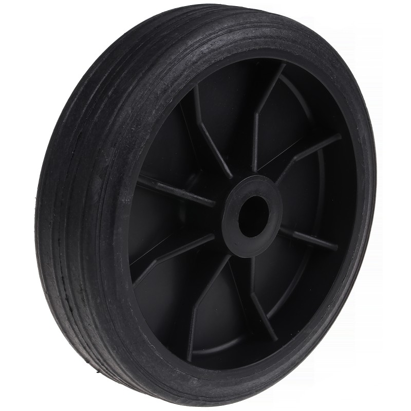 1 pcs - Tente Black Rubber Ageing Resistant Trolley Wheel, 125kg