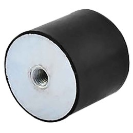 1 pcs - RS PRO Cylindrical M8 Anti Vibration Mount, Female to Female Bobbin with 48.64kg Compression Load