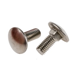 1 Bag of 50 - Plain Stainless Steel Coach Bolt, M8 x 20mm