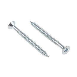 1 Bag of 50 - RS PRO Pozidriv Countersunk Steel Wood Screw Bright Zinc Plated, No. 12 Thread, 2.1/2in Length