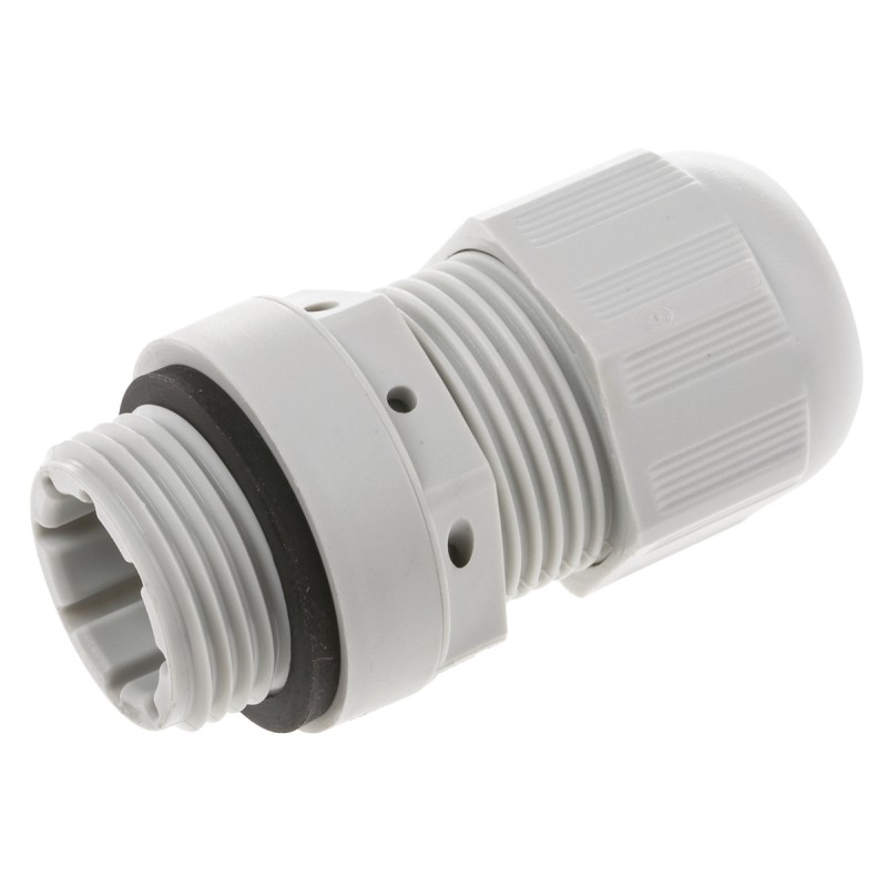 1 pcs - VentGLAND Series Grey Polyamide Cable Gland, M20 Thread, 6mm Min, 13mm Max, IP68, IP69K