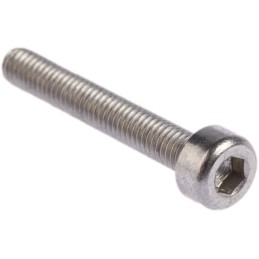 1 Bag of 50 - RS PRO Plain Stainless Steel Hex Socket Cap Screw, DIN 912, M3 x 20mm