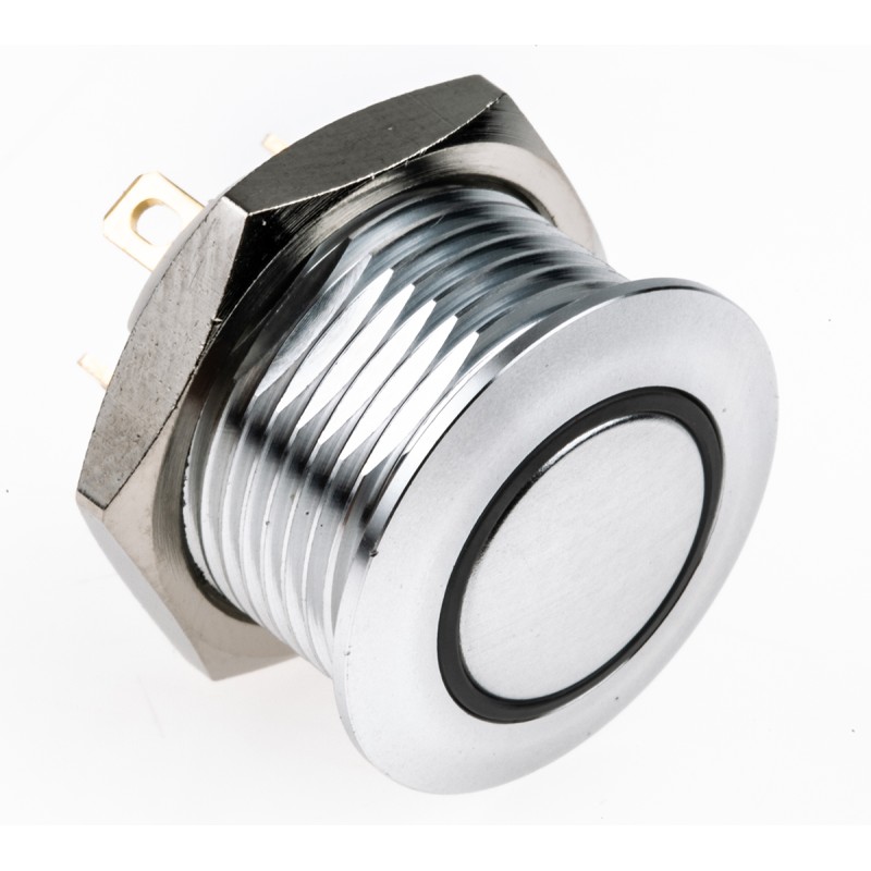 1 Pack of 1 - RS PRO Illuminated Push Button Switch, Momentary, Panel Mount, 16mm Cutout, SPST, Red LED, 36V dc, IP67