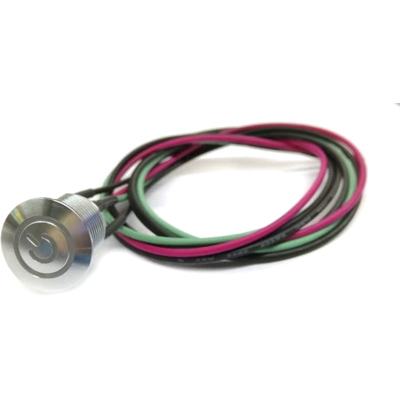 1 Pack of 1 - RS PRO Illuminated Push Button Switch, Momentary, Panel Mount, 16mm Cutout, SPST, Blue LED, 36V dc, IP67