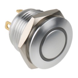 1 Pack of 1 - RS PRO Illuminated Push Button Switch, Momentary, Panel Mount, 16mm Cutout, SPST, Red LED, 36V dc, IP67